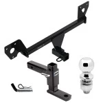 For 2020-2023 Buick Encore GX Trailer Hitch Tow PKG w/ Adjustable Drop Rise Ball Mount + Pin/Clip + 2" Ball (For Essence w/Active Towplug Models) By Draw-Tite