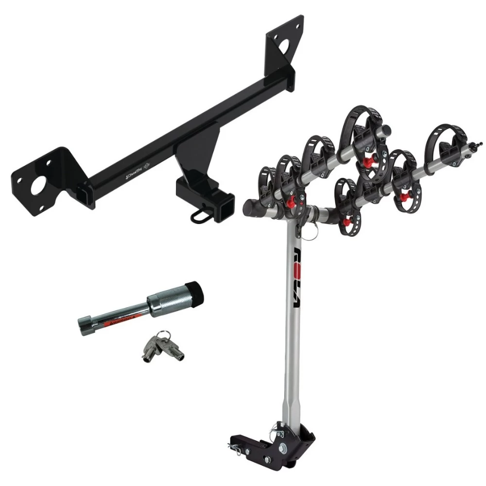 For 2020-2023 Buick Encore GX Trailer Hitch Tow PKG w/ 4 Bike Carrier Rack + Hitch Lock (For Essence w/Active Towplug Models) By Draw-Tite
