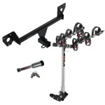 For 2021-2023 Chevrolet Trailblazer Trailer Hitch Tow PKG w/ 4 Bike Carrier Rack + Hitch Lock (Excludes: w/LED Taillights Models) By Draw-Tite
