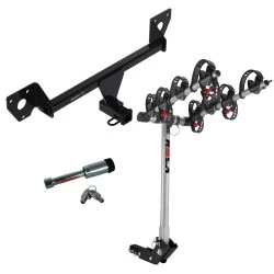 For 21-27 Chevy Trailblazer 20-27 Buick Encore GX Trailer Hitch Tow PKG w/ 4 Bike Carrier Rack + Hitch Lock By Draw-Tite