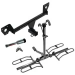 For 2021-2023 Chevrolet Trailblazer Trailer Hitch Tow PKG w/ 2 Bike Plaform Style Carrier Rack + Hitch Lock (For w/LED Taillights Models) By Draw-Tite