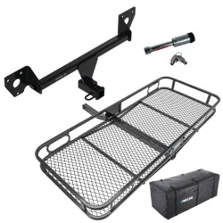 For 2021-2025 Chevrolet Trailblazer Trailer Hitch Tow PKG w/ 60" x 24" Cargo Carrier + Cargo Bag + Hitch Lock (Excludes: w/LED Taillights Models) By Draw-Tite