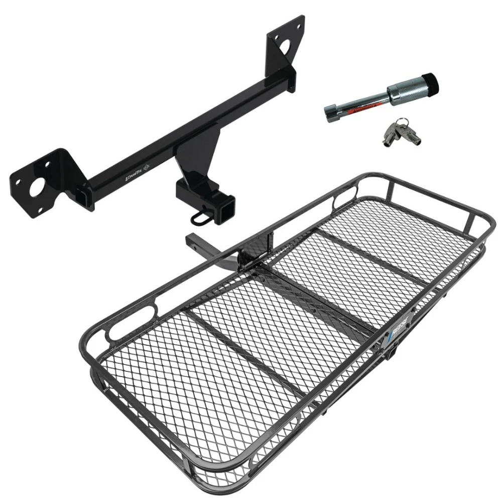 For 2020-2023 Buick Encore GX Trailer Hitch Tow PKG w/ 60" x 24" Cargo Carrier + Hitch Lock (For Essence w/Active Towplug Models) By Draw-Tite