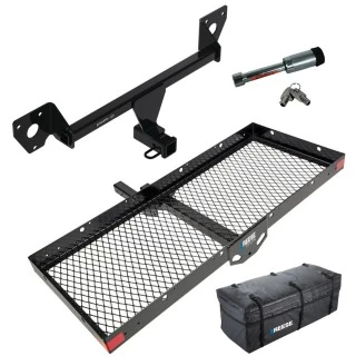 For 2021-2023 Chevrolet Trailblazer Trailer Hitch Tow PKG w/ 48" x 20" Cargo Carrier + Cargo Bag + Hitch Lock (For w/LED Taillights Models) By Draw-Tite