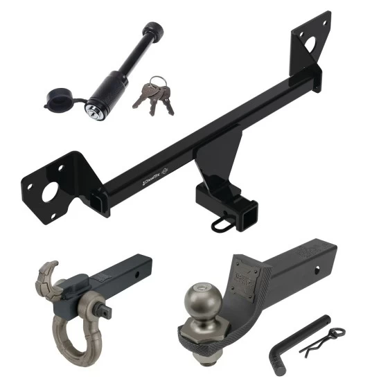 For 2020-2023 Buick Encore GX Trailer Hitch Tow PKG + Interlock Tactical Starter Kit w/ 2" Drop & 2" Ball + Tactical Hook & Shackle Mount + Tactical Dogbone Lock (For Essence w/Active Towplug Models) By Draw-Tite