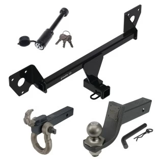 For 2020-2023 Buick Encore GX Trailer Hitch Tow PKG + Interlock Tactical Starter Kit w/ 3-1/4" Drop & 2" Ball + Tactical Hook & Shackle Mount + Tactical Dogbone Lock By Draw-Tite