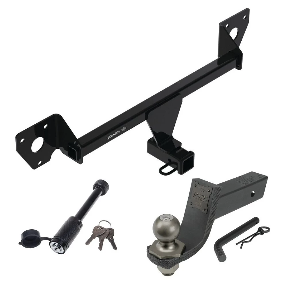 For 2021-2023 Chevrolet Trailblazer Trailer Hitch Tow PKG + Interlock Tactical Starter Kit w/ 3-1/4" Drop & 2" Ball + Tactical Dogbone Lock (For w/LED Taillights Models) By Draw-Tite