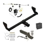 Trailer Tow Hitch For 21-26 KIA Seltos All Models Deluxe Package Wiring 2" Ball Mount and Lock