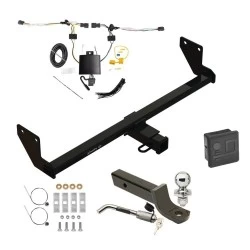 Trailer Tow Hitch For 21-26 KIA Seltos All Models Deluxe Package Wiring 2" Ball Mount and Lock