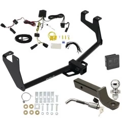 Trailer Tow Hitch For 17-22 Chevrolet Trax w/ LED Taillights w/ Wiring 2" Ball Mount + Lock Class 3