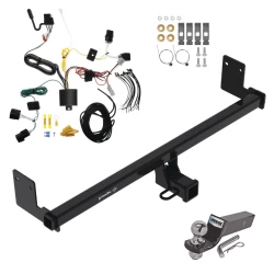 Trailer Tow Hitch For 22-23 Hyundai Kona w/o LED Taillights Complete Package w/ Wiring and 2" Ball