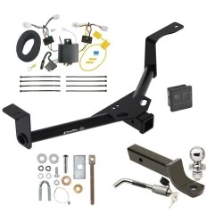 Trailer Tow Hitch For 16-22 Honda HR-V All Models Deluxe Package Wiring 2" Ball Mount and Lock