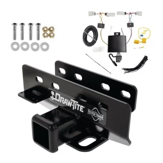 Trailer Tow Hitch For 21-27 Ford Bronco w/ LED Taillights w/ Plug & Play Wiring Kit Class 3 2" Receiver Draw-Tite