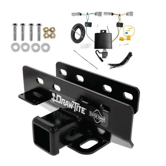 Trailer Tow Hitch For 21-27 Ford Bronco w/o LED Taillights w/ Plug & Play Wiring Kit Class 3 2" Receiver Draw-Tite