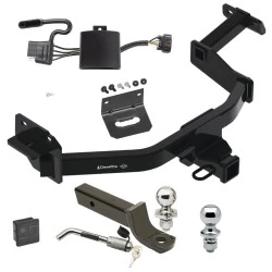 Ultimate Tow Package For 21-23 Hyundai Santa Fe KIA Sorento Trailer Hitch w/ Wiring 2" Drop Mount Dual 2" and 1-7/8" Ball Lock Bracket Cover 2" Receiver