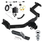 Trailer Tow Hitch For 21-23 KIA Sorento Complete Package w/ Wiring Harness Kit 1-7/8" Ball