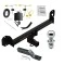 Trailer Tow Hitch For 16-22 Mercedes-Benz GLC300 Exc Premium PKG Complete Package w/ Wiring and 1-7/8" Ball
