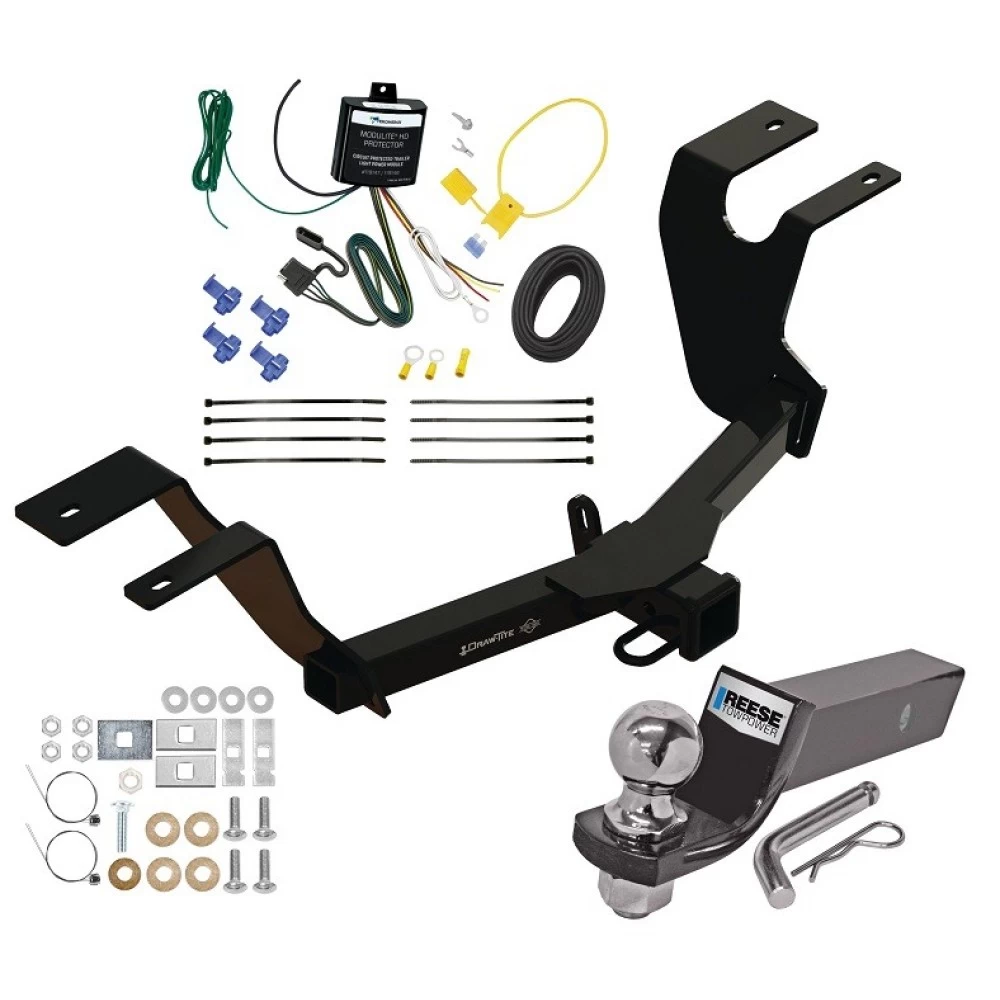 Trailer Tow Hitch For 23-26 Honda HR-V All Models Complete Package w/ Wiring and 2" Ball