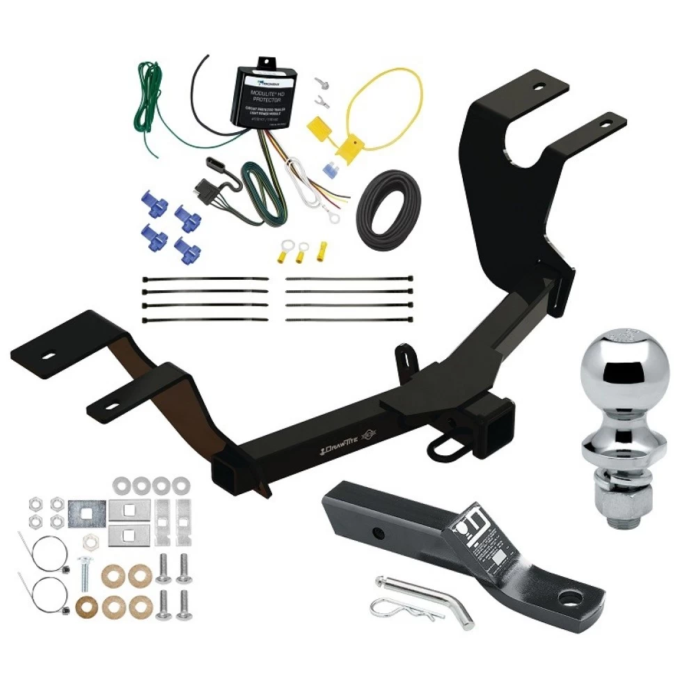 Trailer Tow Hitch For 23-26 Honda HR-V All Models 2" Receiver Complete Package w/ Wiring and 1-7/8" Ball