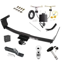 Trailer Tow Hitch For 19-25 Toyota RAV4 21-25 RAV4 Prime Deluxe Package Wiring 2" Ball and Lock