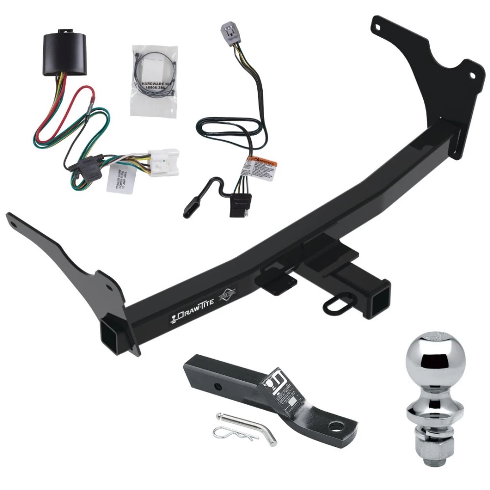 Trailer Tow Hitch For 2024 Toyota Grand Highlander w/ Wiring Harness Kit and 1-7/8" Ball