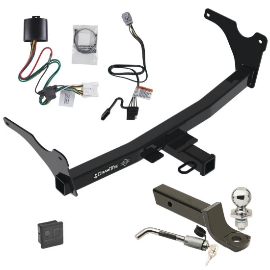 Trailer Tow Hitch For 2024 Toyota Grand Highlander Deluxe Package Wiring 2" Ball Mount and Lock