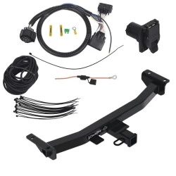 Trailer Tow Hitch For 2024 Ford Ranger w/ 7-Way Pin Blade RV 4-Flat Plug Harness Class 4