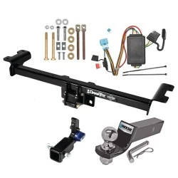 Trailer Tow Hitch For 10-12 Acura RDX All Models Hidden Removable 2" Receiver Complete Package w/ Wiring and 2" Ball