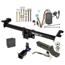 Trailer Tow Hitch For 10-12 Acura RDX All Models Hidden Removable 2" Receiver Deluxe Package Wiring 2" Ball Mount and Lock