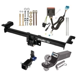 Trailer Tow Hitch For 13-18 Acura RDX All Models Hidden Removable 2" Receiver Complete Package w/ Wiring and 2" Ball