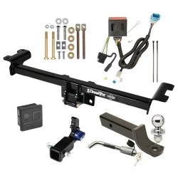 Trailer Tow Hitch For 13-18 Acura RDX All Models Hidden Removable 2" Receiver Deluxe Package Wiring 2" Ball Mount and Lock