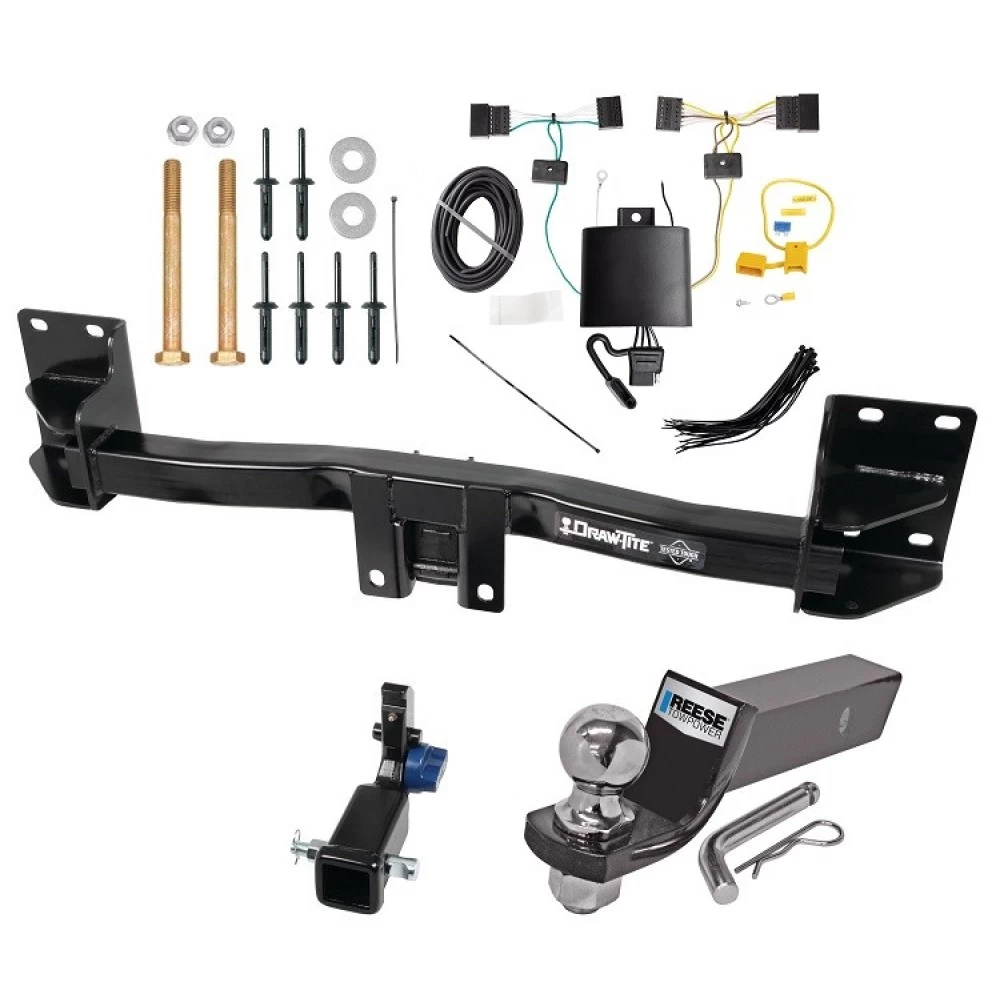 Trailer Tow Hitch For 15-18 BMW X5 All Models Hidden Removable 2" Receiver Complete Package w/ Wiring and 2" Ball