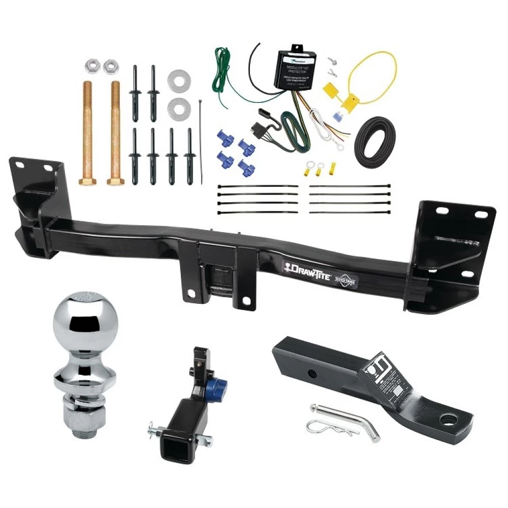 Trailer Tow Hitch For 07-14 BMW X5 All Models Hidden Removable 2" Receiver Complete Package w/ Wiring and 1-7/8" Ball
