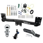 Trailer Tow Hitch For 07-14 BMW X5 All Models Hidden Removable 2" Receiver Complete Package w/ Wiring and 1-7/8" Ball