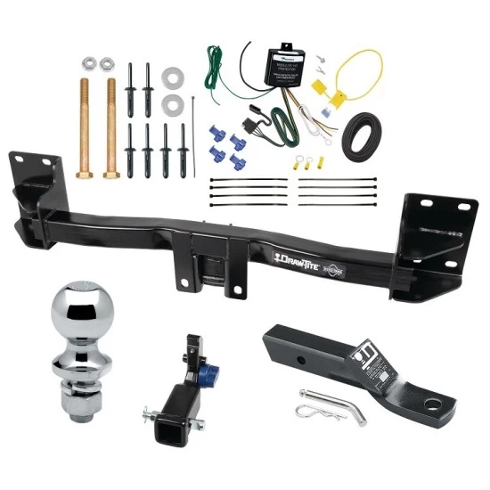 Trailer Tow Hitch For 07-14 BMW X5 All Models Hidden Removable 2" Receiver Complete Package w/ Wiring and 1-7/8" Ball