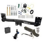 Trailer Tow Hitch For 07-14 BMW X5 All Models Hidden Removable 2" Receiver Deluxe Package Wiring 2" Ball Mount and Lock