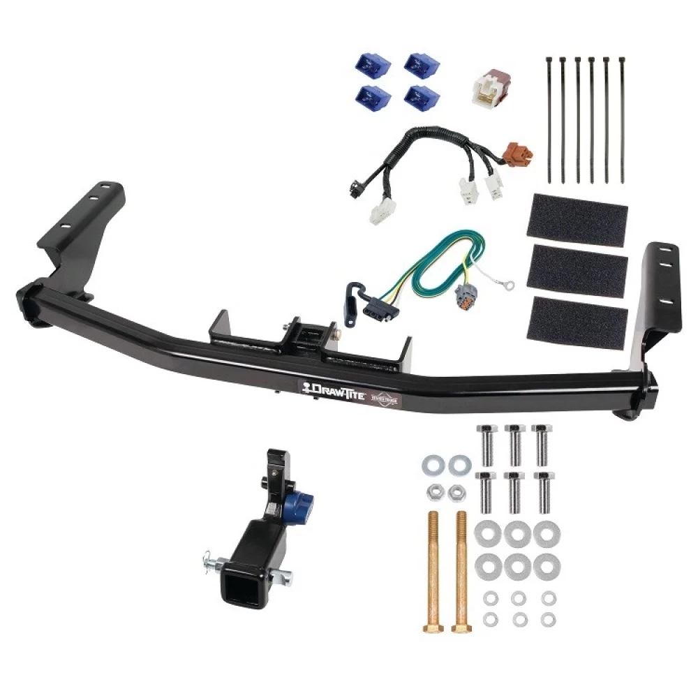 Trailer Tow Hitch For 13-20 Nissan Pathfinder 14-20 INFINITI QX60 Hidden Removable 2" Receiver w/ Plug & Play Wiring Kit Class 3 Draw-Tite