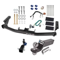 Trailer Tow Hitch For 13-20 Nissan Pathfinder 14-20 INFINITI QX60 Hidden Removable 2" Receiver Complete Package w/ Wiring and 2" Ball