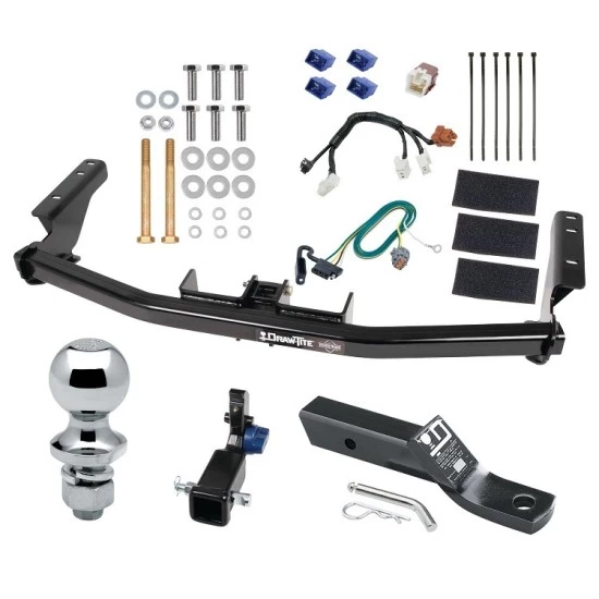 Trailer Tow Hitch For 13-20 Nissan Pathfinder 14-20 INFINITI QX60 Hidden Removable 2" Receiver Complete Package w/ Wiring and 1-7/8" Ball