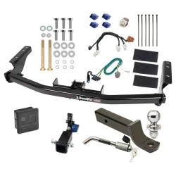 Trailer Tow Hitch For 13-20 Nissan Pathfinder 14-20 INFINITI QX60 Hidden Removable 2" Receiver Deluxe Package Wiring 2" Ball Mount and Lock