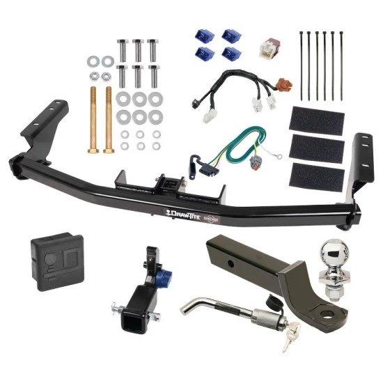 Trailer Tow Hitch For 13-20 Nissan Pathfinder 14-20 INFINITI QX60 Hidden Removable 2" Receiver Deluxe Package Wiring 2" Ball Mount and Lock