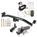Trailer Tow Hitch For 16-22 Lexus RX350 RX450h w/o factory Tow PKG Hidden Removable 2" Receiver Complete Package w/ Wiring and 2" Ball