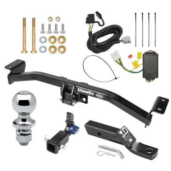 Trailer Tow Hitch For 16-22 Lexus RX350 RX450h w/o factory Tow PKG Hidden Removable 2" Receiver Complete Package w/ Wiring and 1-7/8" Ball