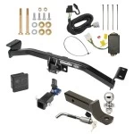 Trailer Tow Hitch For 16-22 Lexus RX350 RX450h w/o factory Tow PKG Hidden Removable 2" Receiver Deluxe Package Wiring 2" Ball Mount and Lock