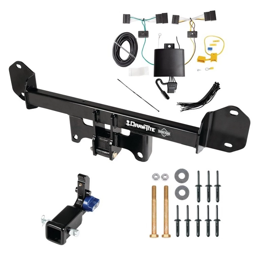Trailer Tow Hitch For 18-21 BMW X3 All Models Hidden Removable 2" Receiver w/ Plug & Play Wiring Kit Class 3 Draw-Tite