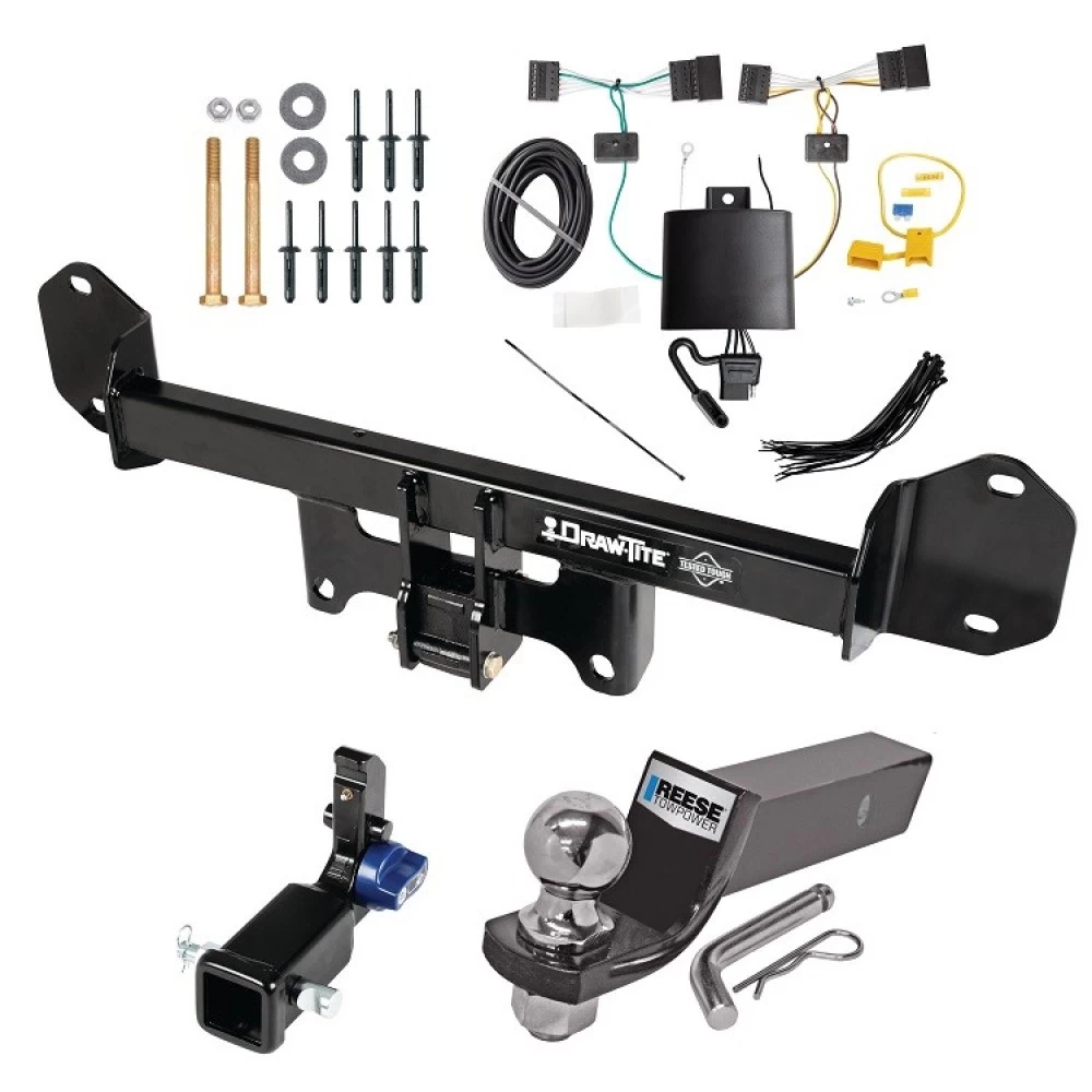Trailer Tow Hitch For 18-21 BMW X3 All Models Hidden Removable 2" Receiver Complete Package w/ Wiring and 2" Ball