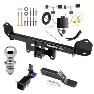 Trailer Tow Hitch For 18-21 BMW X3 All Models Hidden Removable 2" Receiver Complete Package w/ Wiring and 1-7/8" Ball