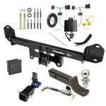 Trailer Tow Hitch For 18-21 BMW X3 All Models Hidden Removable 2" Receiver Deluxe Package Wiring 2" Ball Mount and Lock