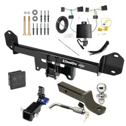 Trailer Tow Hitch For 18-21 BMW X3 All Models Hidden Removable 2" Receiver Deluxe Package Wiring 2" Ball Mount and Lock