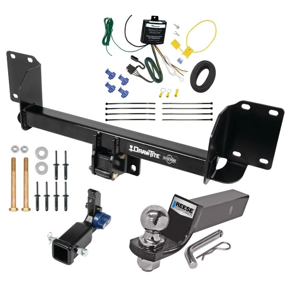 Trailer Tow Hitch For 19-26 BMW X5 Excluding M Versions Hidden Removable 2" Receiver Complete Package w/ Wiring and 2" Ball